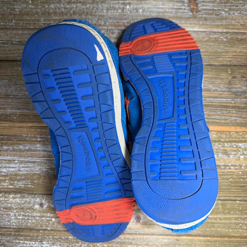 Reebok Retro High Top Sneakers Mens Blue Orange 13 Suede Streetwear Basketball - Picture 6 of 10